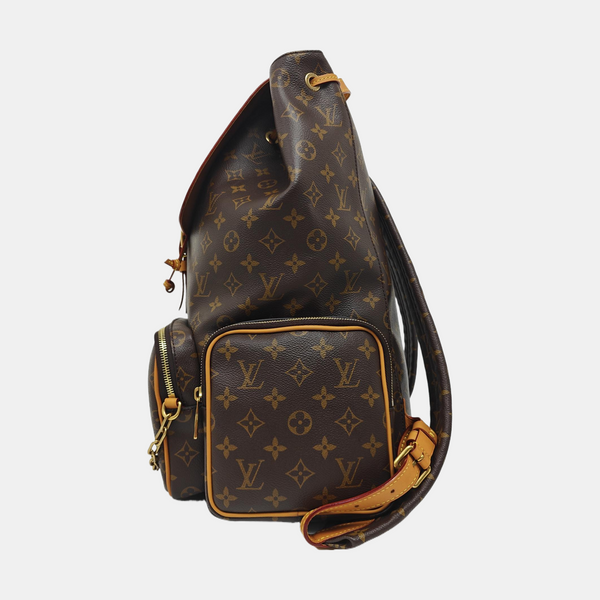 TRIO Monogram Coated Canvas Brown