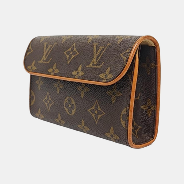 FLORENTINE Monogram Coated Canvas Brown