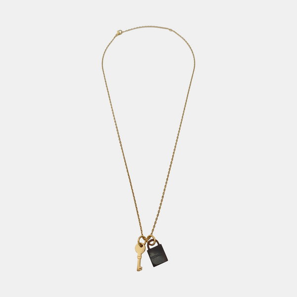 Amulette Maroquinier Metal Gold Necklace