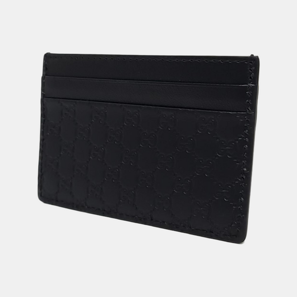 Tarjetero Microguccissima Monogram Canvas negro