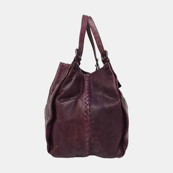 Lizard Top Handle Bag Red