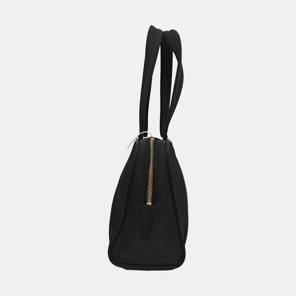 Nylon Top Handle Bag Black