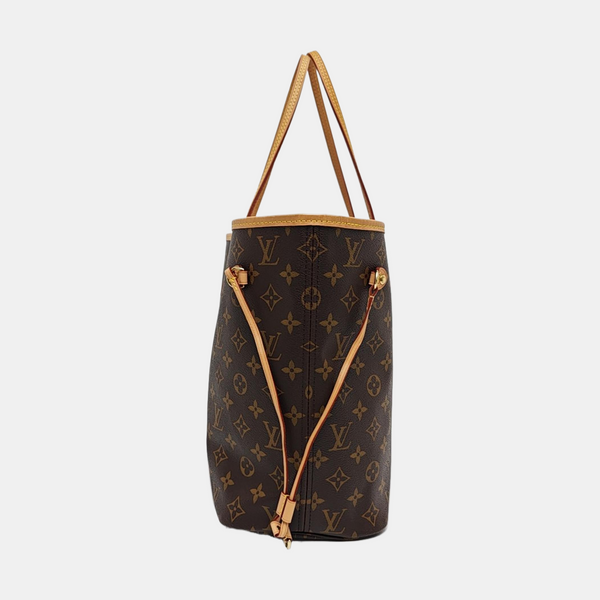 NEVERFULL MM Monogram Coated Canvas Brown