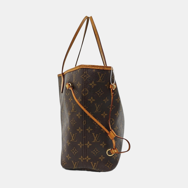 NEVERFULL MM Monogram Coated Canvas Brown