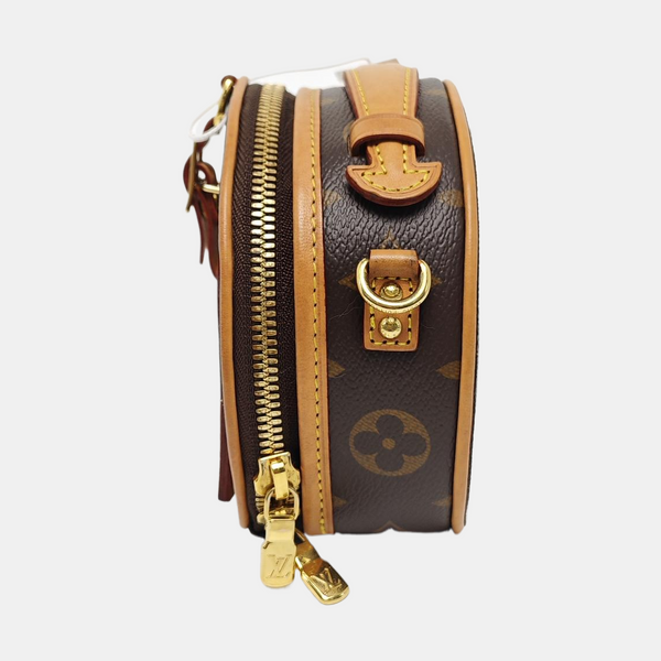 BOITE CHAPEAU Mini Monogram Coated Canvas Brown