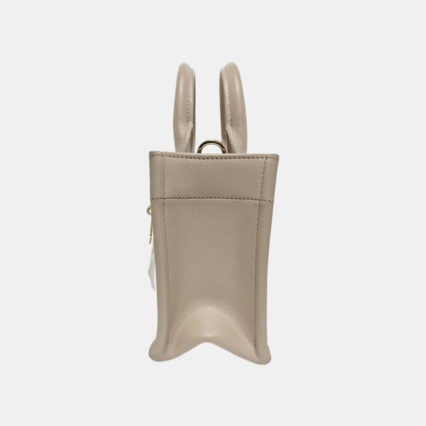 Book Tote Mini Cannage Calfskin Beige
