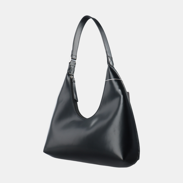 Leather Shoulder Bag Black