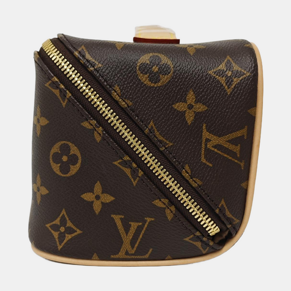 Monogram Coated Canvas Top Handle Bag Brown