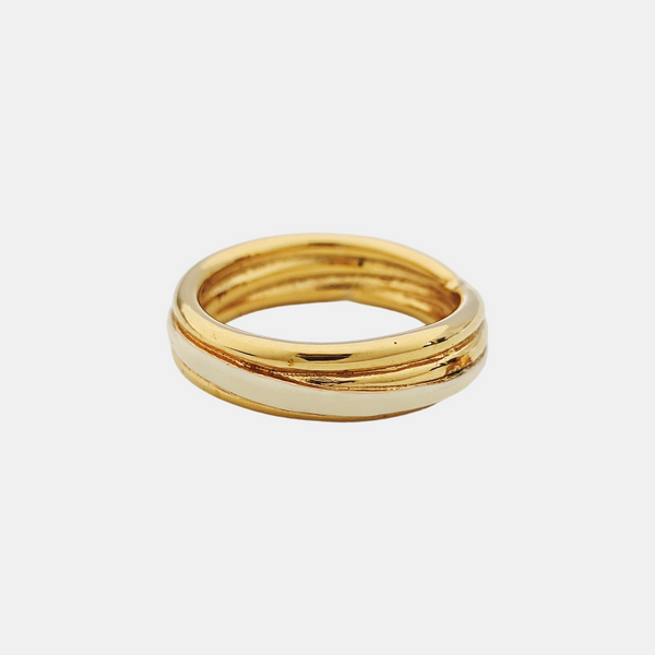 ENTRELACS Brass Gold Ring EU 50