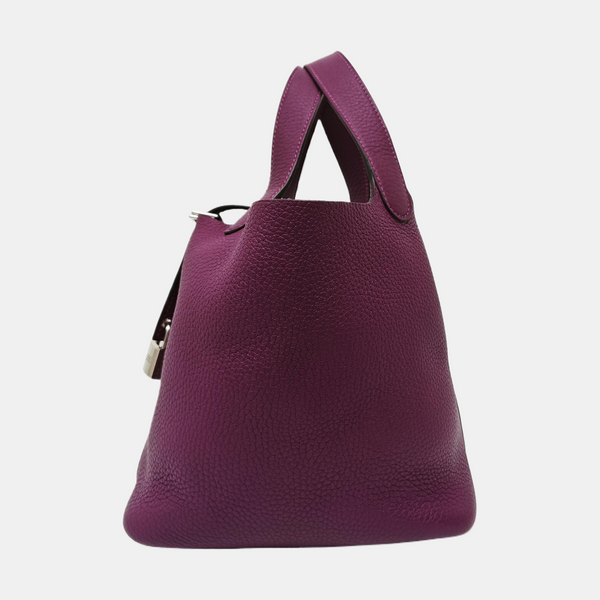 Authenticated pre-owned Picotin Lock Clemence Purple - Top Handle Bag at Looply