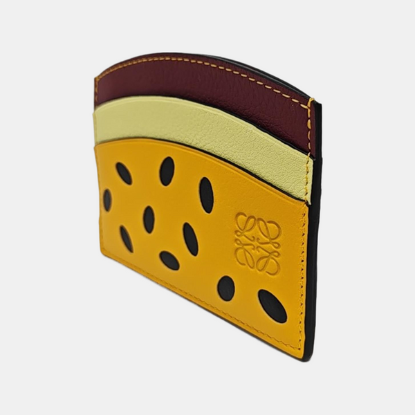 Calfskin Card Holder Yellow