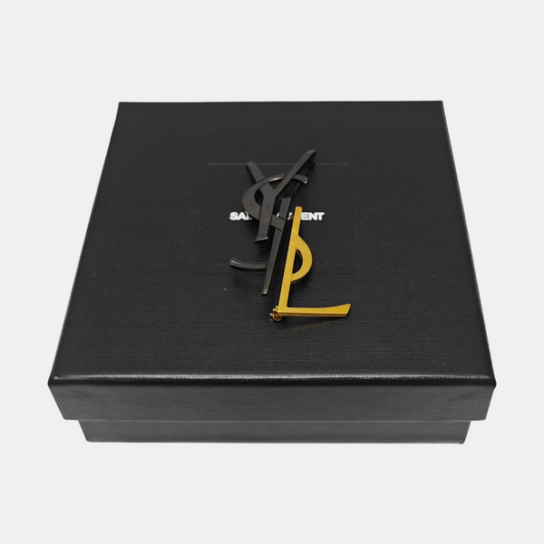 Metal Black Brooch