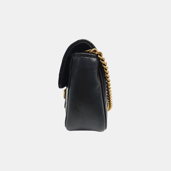 GG Marmont Mini Quilted Calfskin Black