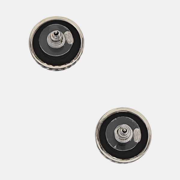 Synthetic Crystal Black Stud Earrings