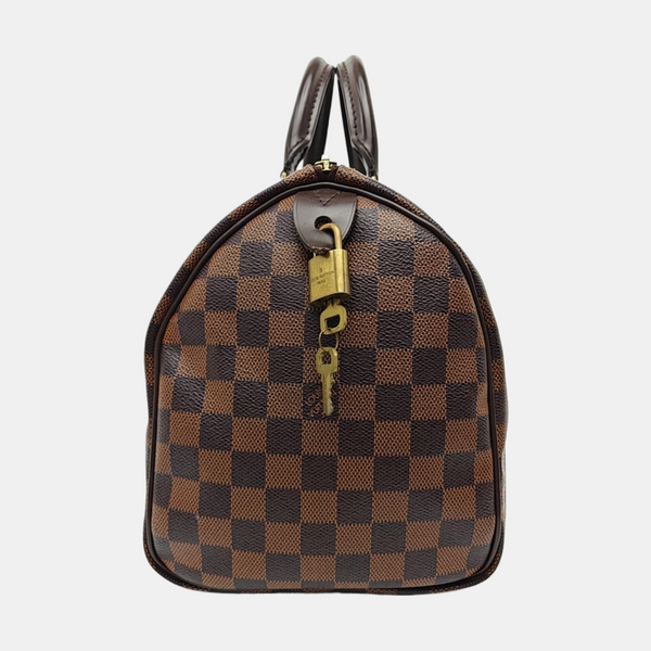 SPEEDY 30 Damier Ebene Coated Canvas Brown