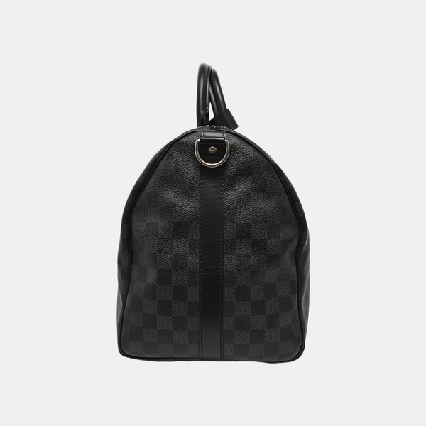KEEPALL 45 Damier Graphite Coated Canvas Gray