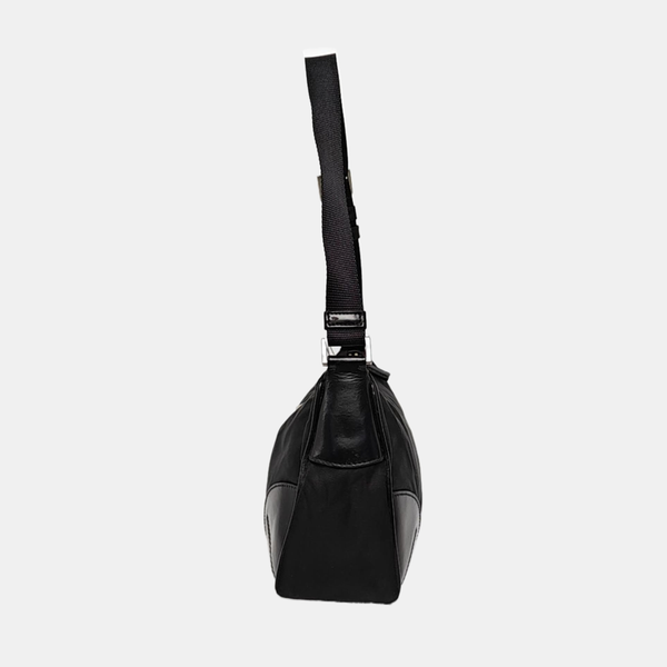 Nylon Shoulder Bag Black