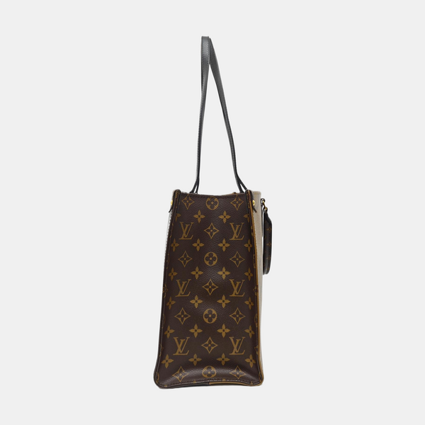 ONTHEGO MM Monogram Coated Canvas Brown