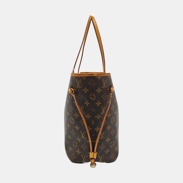 NEVERFULL MM Monogram Coated Canvas Brown