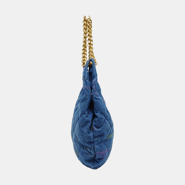 Quilted Fabric Blue