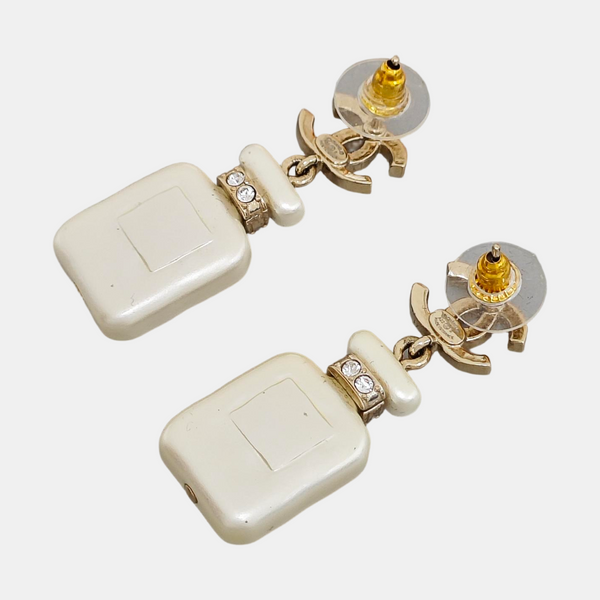 Metal White Stud Earrings