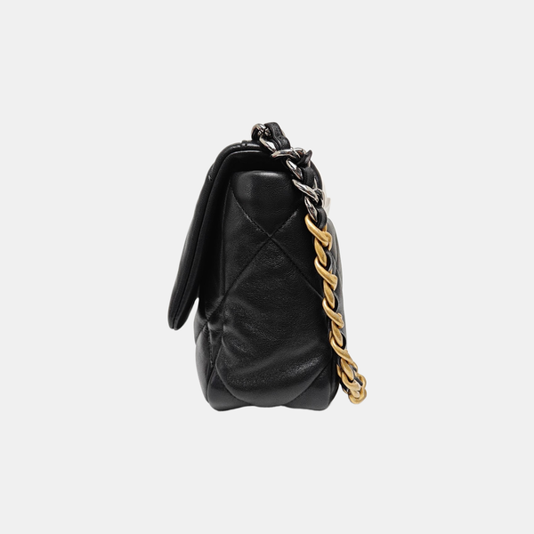 CHANEL 19 Small Quilted Lambskin Black