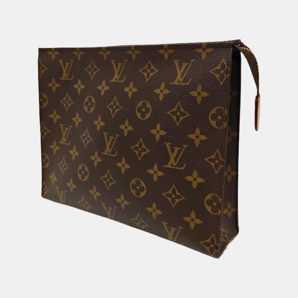 TOILET POCKET 26 Monogram Coated Canvas Brown