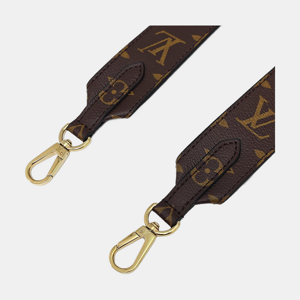 Monogram Coated Canvas Bag Strap Brown