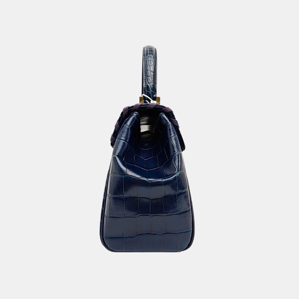 Calfskin Top Handle Bag Blue