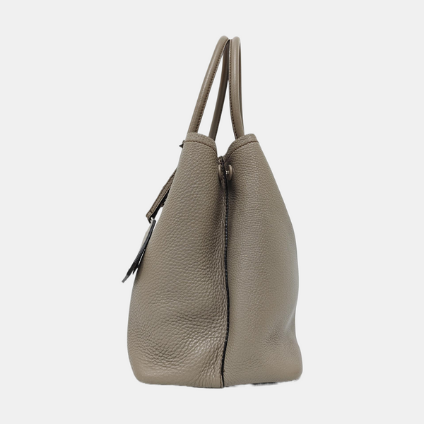 Double Large Calfskin Gray