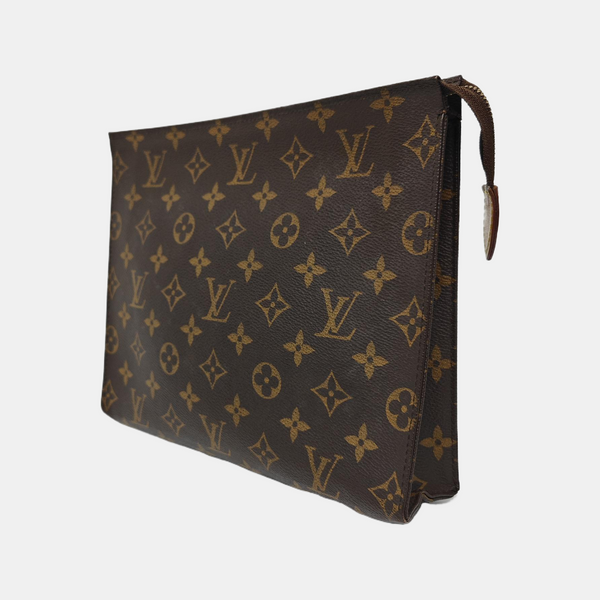 TOILET POCKET 26 Monogram Coated Canvas Brown