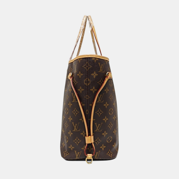 NEVERFULL MM Monogram Coated Canvas Brown