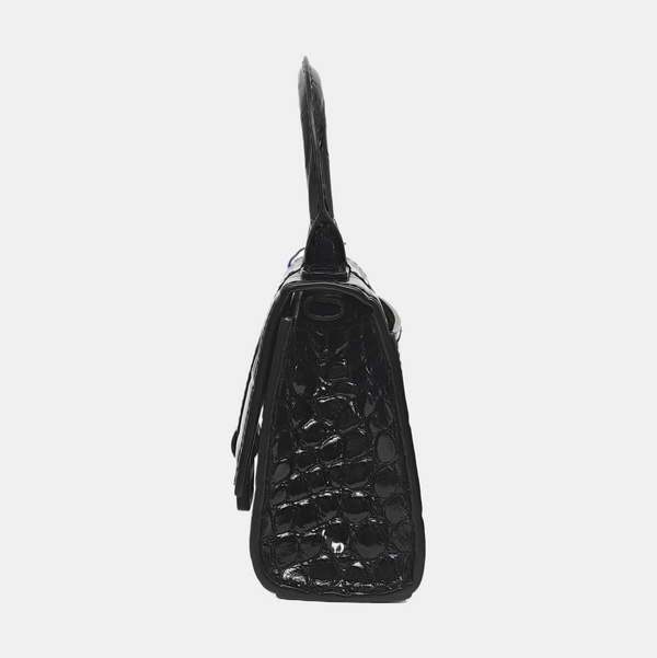 Hourglass Mini Calfskin Black