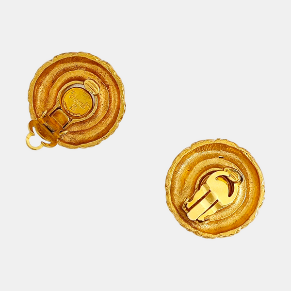 Metal Gold Clip On Earrings