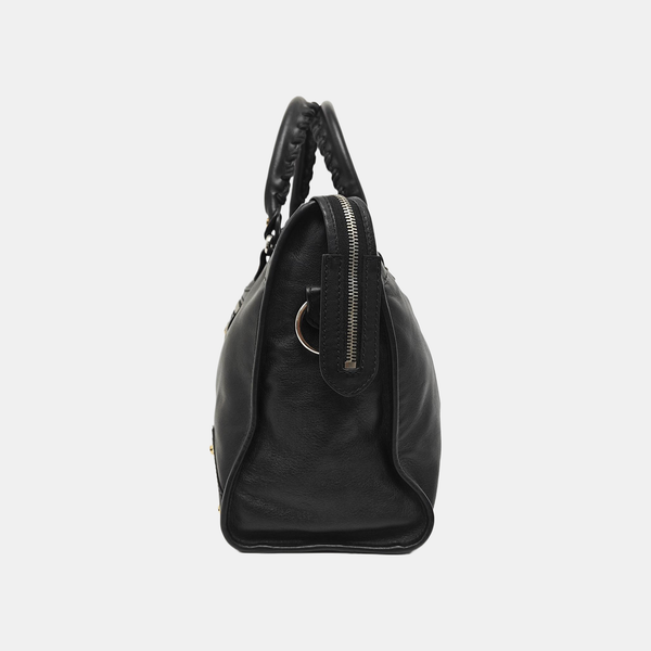Metal Plate Classic City Lambskin Black