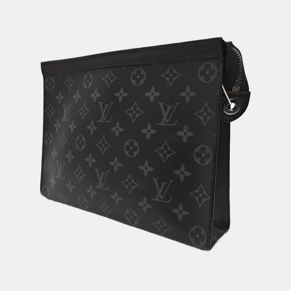 Pochette Voyag MM Monogram Coated Canvas Black