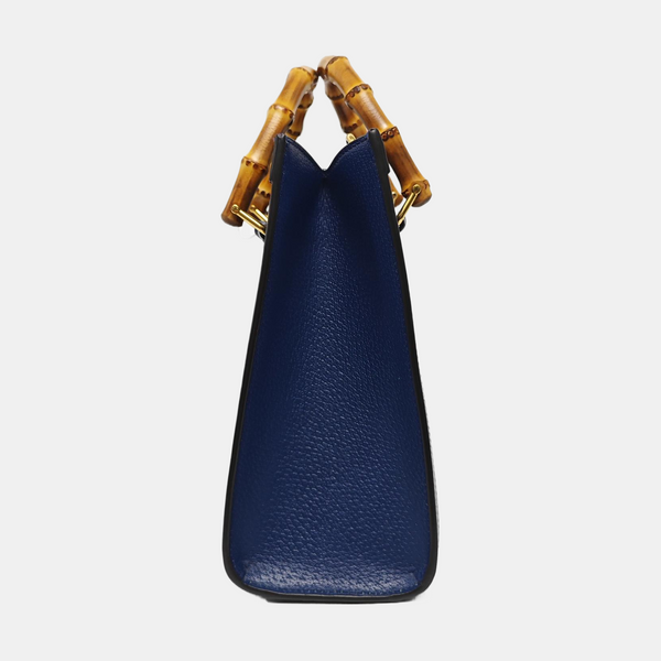 Authenticated pre-owned Diana Small Calfskin Blue - Tote Bag at Looply