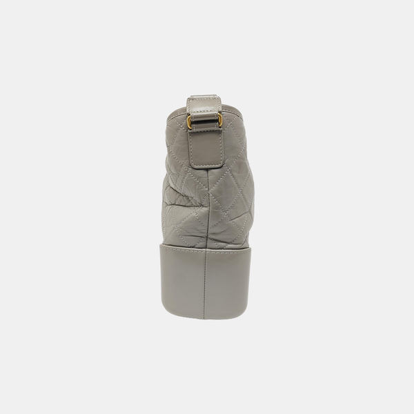 GABRIELLE Medium Quilted Calfskin Gray