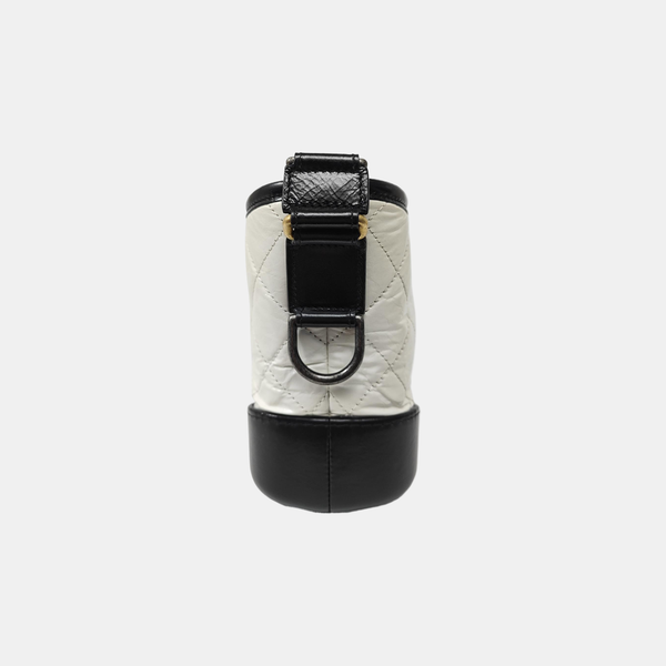GABRIELLE Small Quilted Calfskin White