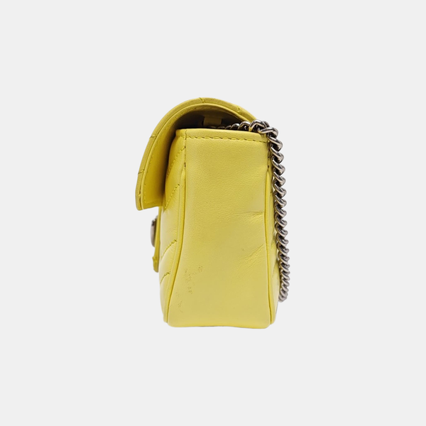 GG Marmont Mini Quilted Calfskin Yellow