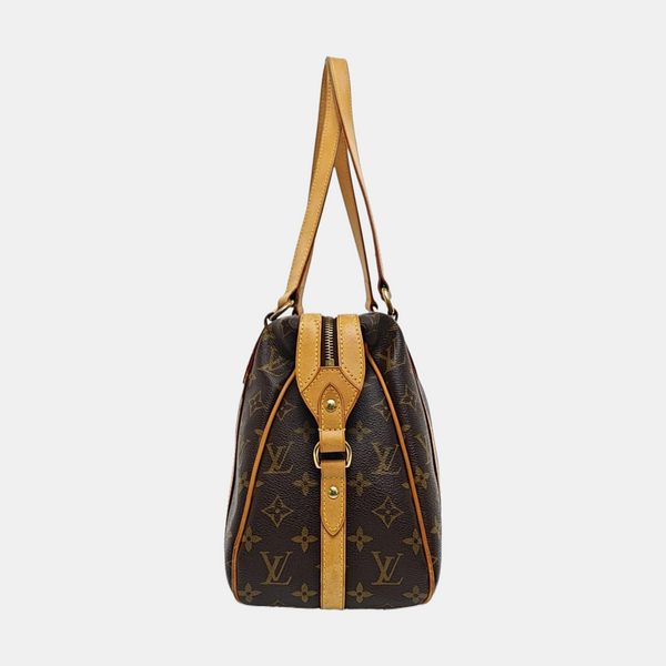STRESA Monogram Coated Canvas Brown