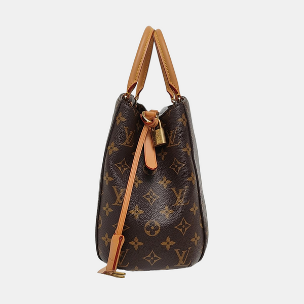 MONTAIGNE GM Monogram Coated Canvas Brown