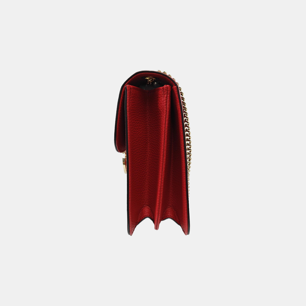 Interlocking G Large Calfskin Red