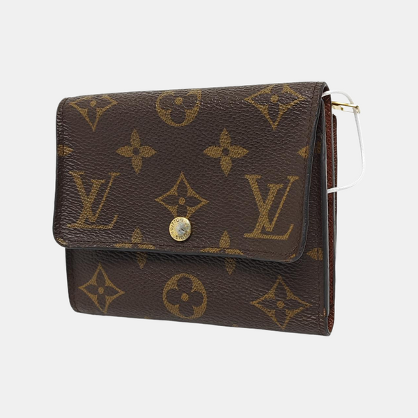 ANAIS Monogram Coated Canvas Brown Wallet