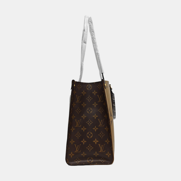 ONTHEGO MM Monogram Coated Canvas Brown