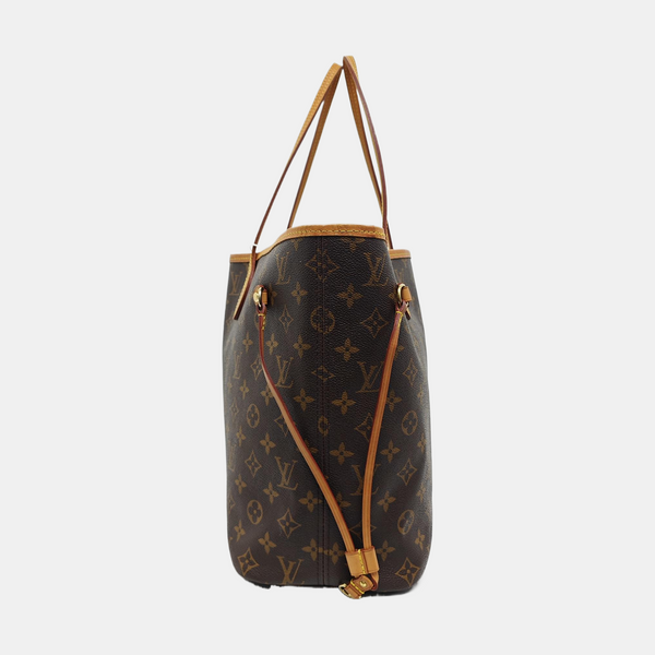 NEVERFULL MM Monogram Coated Canvas Brown