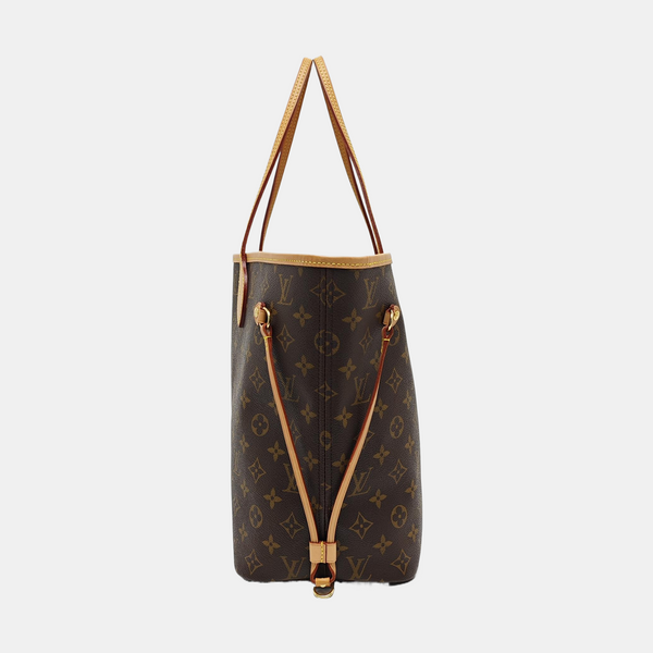 NEVERFULL MM Monogram Coated Canvas Brown