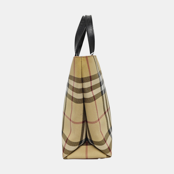 Large Coated Canvas Beige