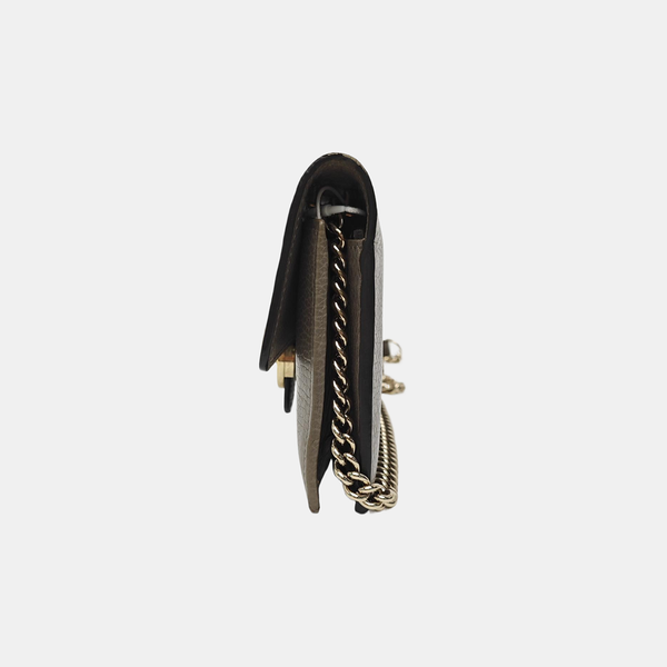 Interlocking G Small Calfskin Gray