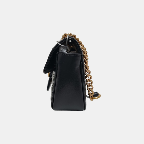 GG Marmont Small Quilted Calfskin Black
